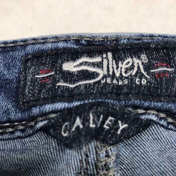 SILVER Calley Boot Jean Women 28x31 Acid Wash Denim Blue Coastal Cowgirl Boho - Picture 11 of 16